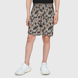 Шорты детские Кофейные зерна узор, цвет: 3D-принт — фото 2