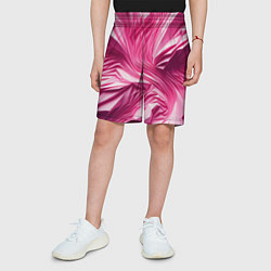 Шорты детские Розовые ломанные линии, цвет: 3D-принт — фото 2
