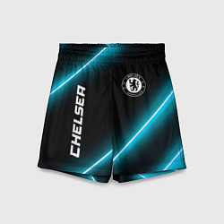 Шорты детские Chelsea неоновые лампы, цвет: 3D-принт