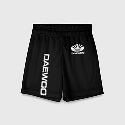 Шорты детские Daewoo logo white, цвет: 3D-принт