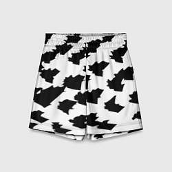 Шорты детские Чётные пятна на белом фоне - минимализм, цвет: 3D-принт