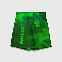 Шорты детские Fallout - green gradient вертикально, цвет: 3D-принт