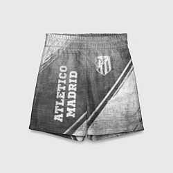 Шорты детские Atletico Madrid - grey gradient вертикально, цвет: 3D-принт