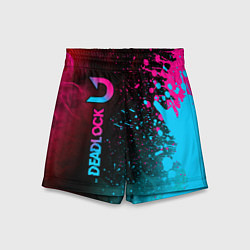 Шорты детские Deadlock - neon gradient по-вертикали, цвет: 3D-принт