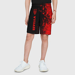 Шорты детские Sevilla - red gradient по-вертикали, цвет: 3D-принт — фото 2