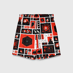 Шорты детские Dungeons and dragons pattern, цвет: 3D-принт