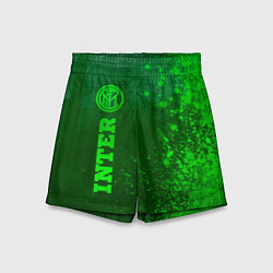 Шорты детские Inter - green gradient по-вертикали, цвет: 3D-принт