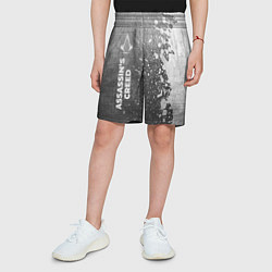 Шорты детские Assassins Creed - grey gradient по-вертикали, цвет: 3D-принт — фото 2