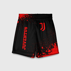 Шорты детские Juventus - red gradient вертикально, цвет: 3D-принт