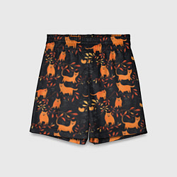 Шорты детские Рыжие котики, цвет: 3D-принт