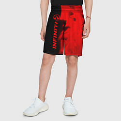 Шорты детские Infiniti - red gradient по-вертикали, цвет: 3D-принт — фото 2