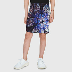 Шорты детские Фрактальный узора стекло, цвет: 3D-принт — фото 2