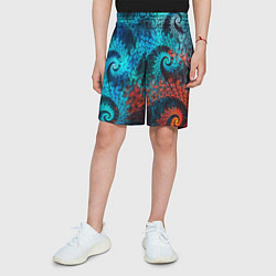 Шорты детские Оптическая абстракция узор, цвет: 3D-принт — фото 2