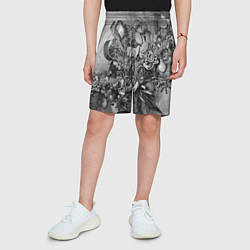 Шорты детские Абстракция оптический узор, цвет: 3D-принт — фото 2