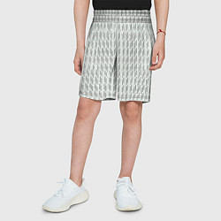 Шорты детские Чёрные точки на белом фоне, цвет: 3D-принт — фото 2