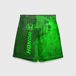 Шорты детские Honda - green gradient по-вертикали, цвет: 3D-принт