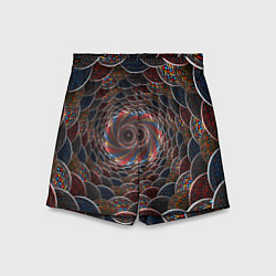 Шорты детские Оптические волны абстракция, цвет: 3D-принт