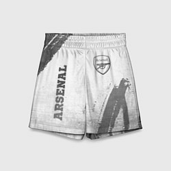 Шорты детские Arsenal - white gradient вертикально, цвет: 3D-принт