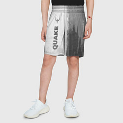 Шорты детские Quake - white gradient по-вертикали, цвет: 3D-принт — фото 2