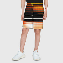 Шорты детские Разноцветные вертикальные линии, цвет: 3D-принт — фото 2