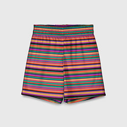 Шорты детские Разноцветье, цвет: 3D-принт