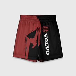 Шорты детские Вольво и череп, цвет: 3D-принт