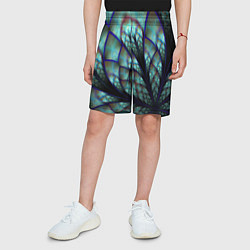 Шорты детские Абстракция неон, цвет: 3D-принт — фото 2