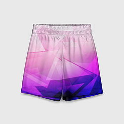 Шорты детские Неоновая геометрия осколки, цвет: 3D-принт