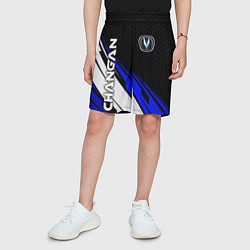 Шорты детские Changan - синий спорт, цвет: 3D-принт — фото 2