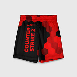 Шорты детские Counter Strike 2 - red gradient по-вертикали, цвет: 3D-принт