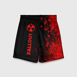 Шорты детские Fallout - red gradient по-вертикали, цвет: 3D-принт