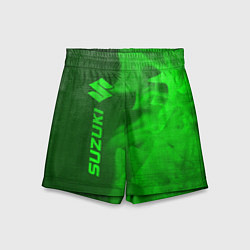 Шорты детские Suzuki - green gradient по-вертикали, цвет: 3D-принт