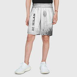 Шорты детские AC Milan - white gradient вертикально, цвет: 3D-принт — фото 2