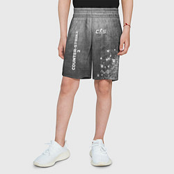 Шорты детские Counter-Strike 2 - grey gradient вертикально, цвет: 3D-принт — фото 2
