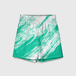 Шорты детские The color is turquoise and white, цвет: 3D-принт
