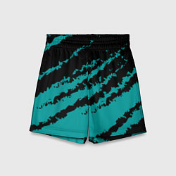 Шорты детские The color is black and light blue, цвет: 3D-принт
