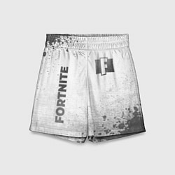 Шорты детские Fortnite - white gradient вертикально, цвет: 3D-принт