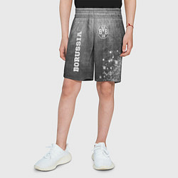 Шорты детские Borussia - grey gradient вертикально, цвет: 3D-принт — фото 2