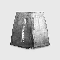 Шорты детские Juventus - grey gradient по-вертикали, цвет: 3D-принт
