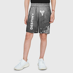 Шорты детские Destiny - grey gradient вертикально, цвет: 3D-принт — фото 2
