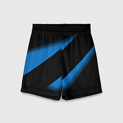 Шорты детские Color blue black line, цвет: 3D-принт
