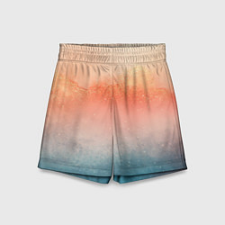 Шорты детские Персиковый градиент текстура, цвет: 3D-принт