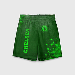 Шорты детские Chelsea - green gradient вертикально, цвет: 3D-принт