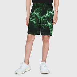 Шорты детские Lightning green line, цвет: 3D-принт — фото 2