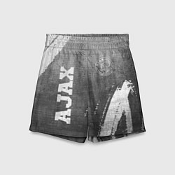 Шорты детские Ajax - grey gradient вертикально, цвет: 3D-принт
