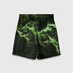 Шорты детские Lightning green glow, цвет: 3D-принт