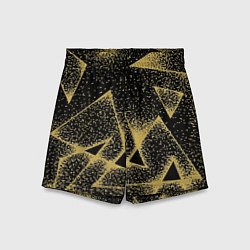 Шорты детские Triangle yellow with dots, цвет: 3D-принт