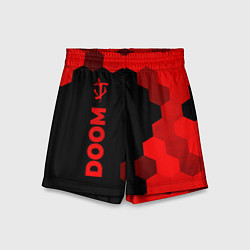 Шорты детские Doom - red gradient по-вертикали, цвет: 3D-принт