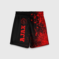 Шорты детские Ajax - red gradient по-вертикали, цвет: 3D-принт
