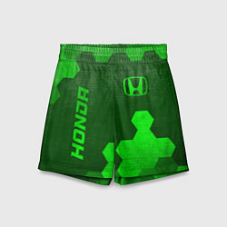 Шорты детские Honda - green gradient вертикально, цвет: 3D-принт
